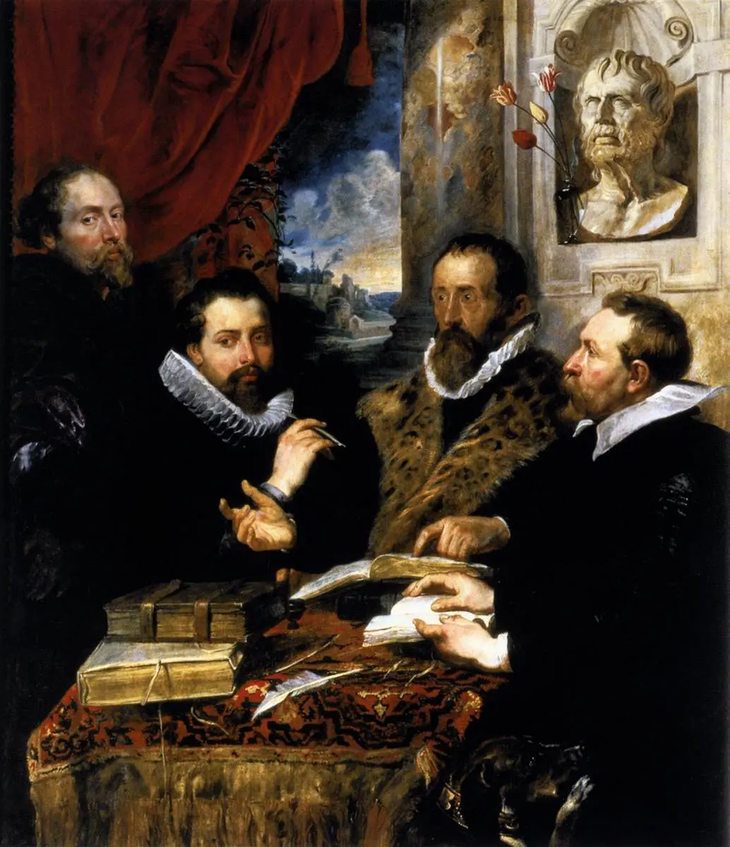 Os Quatro Filósofos, de Rubens: Justus Lipsius e seus discípulos reunidos sob um busto de Sêneca